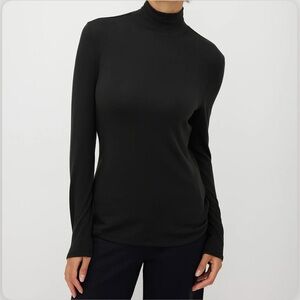 Kit + Ace Black Mockneck/Turtleneck Longsleeve Knit Top